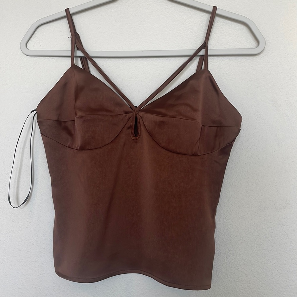 Forever 21 chocolate silk camisole